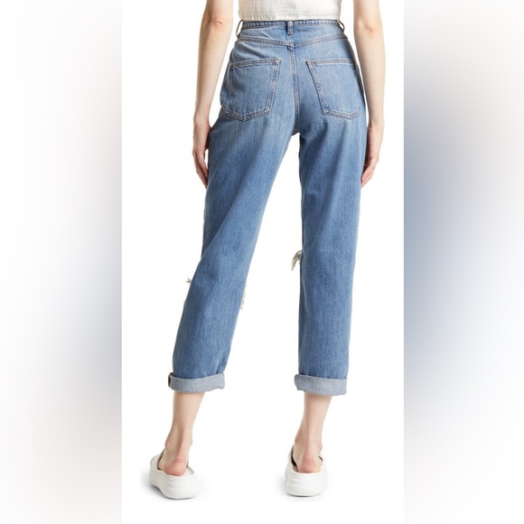 ASOS ripped high waist mom jeans - Picture 2 of 4